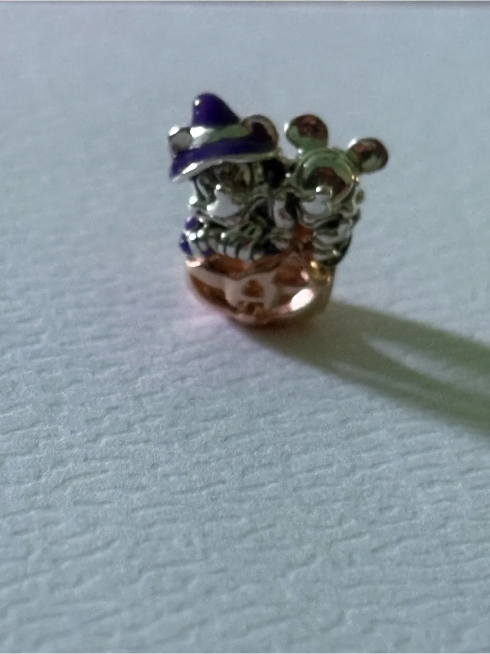Pandora Rose Gold Pumpkin Charm with Purple Accents BRAND NEW